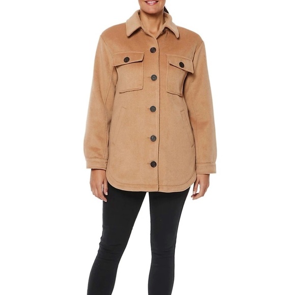 SOLD - NWT SANCTUARY wool blend Shacket Camel colour medium - Picture 4 of 11